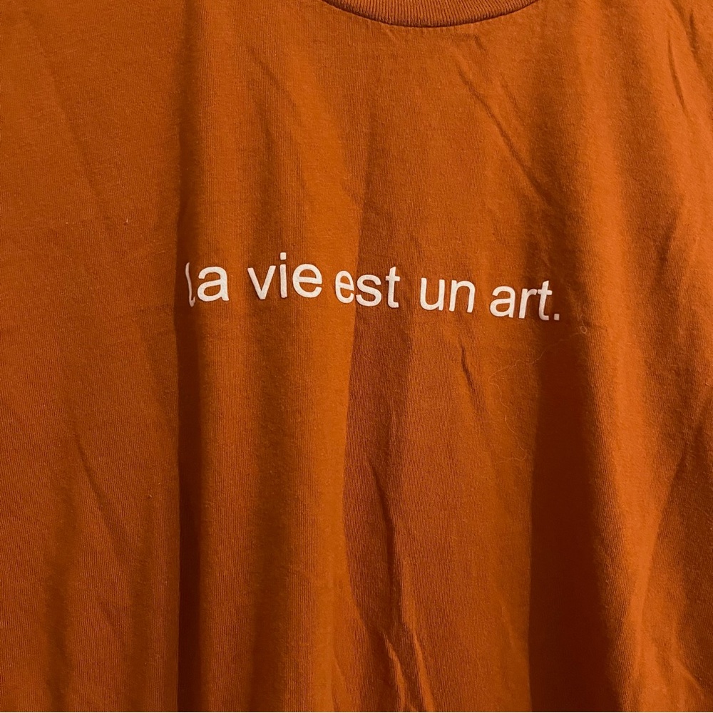 French York NYC Rust T-Shirt women’s size medium flaws